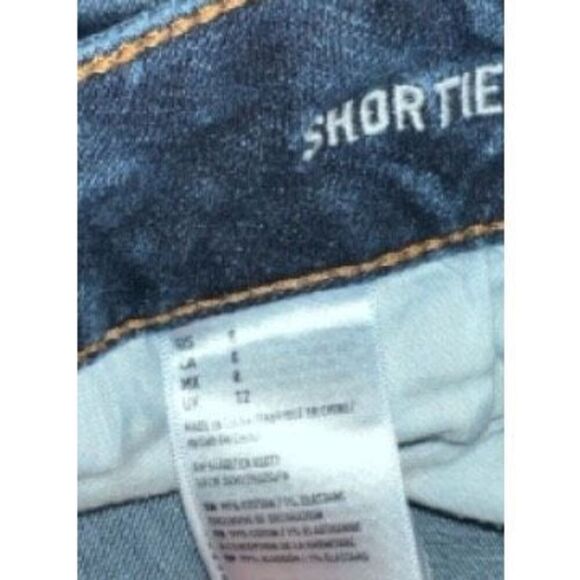 American Eagle Low Rise Cuffed Stretch Shortie Shorts Size 8 Waist 32” #99 - Picture 4 of 5